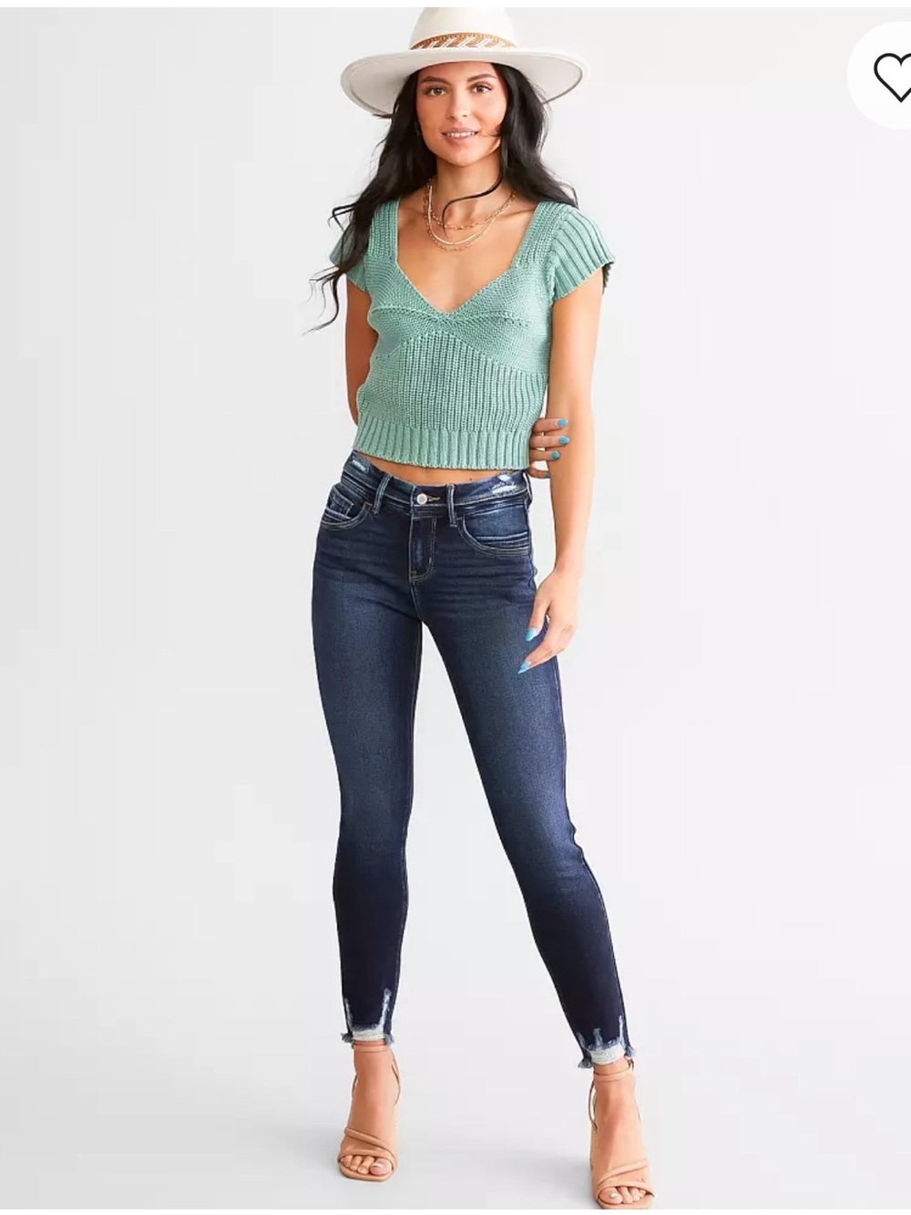 Kancan Mid-Rise Ankle Skinny Jean